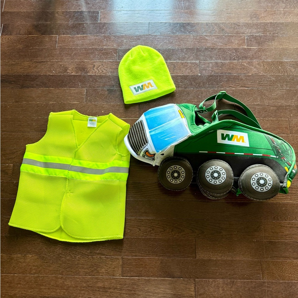 Kids Construction Costume Set with Vest, Hat, and Truck